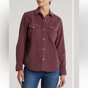 Faherty stretch corduroy western shirt